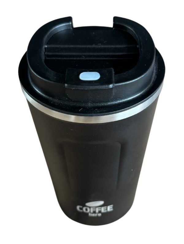 Thermosbeker - Zwart - 380ml - Afbeelding 2
