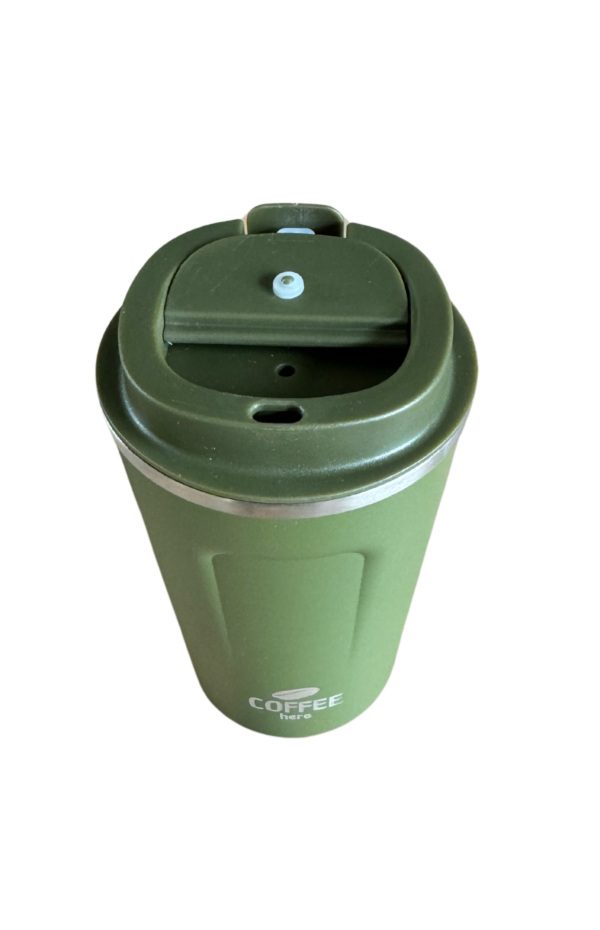 Thermosbeker - Donker Groen - 380ml - Afbeelding 5
